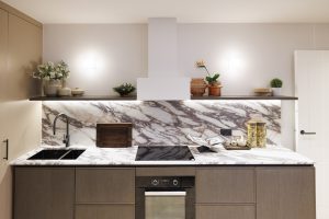 Refined interior of a transformed South Kensington residence showcasing contemporary design and everyday living.
