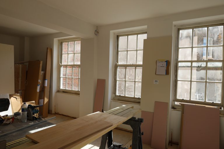 Prime Central London residential property undergoing interior refurbishment.
